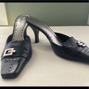 BCBGirls Black mules with buckle